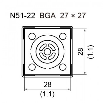 Hakko N51-22 BGA Nozzle 27mm x 27mm for FR810/FR811