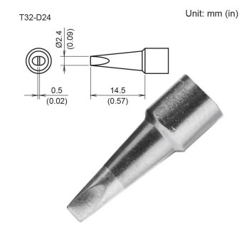 Hakko T32-D24 Chisel Soldering Tip 2.4mm