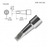 Hakko T32-D32 Chisel Soldering Tip 3.2mm