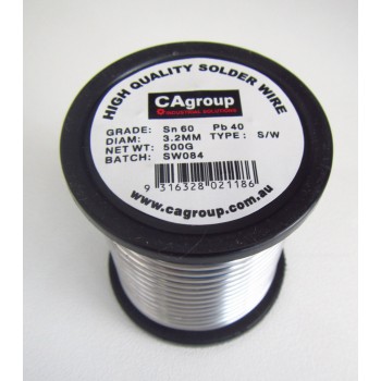 60/40 Solid Solder Wire 3.2mm 500gm