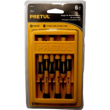 Pretul 6pc Precision Screwdriver Set PH, SL