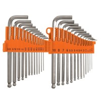 Truper 25pc /Metric Imperial Hex Key Set Ball End 1.27-10mm, 1/16-3/8