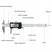 Electronic Digital Vernier Caliper 6" 150mm