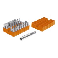 Truper 33pc Bit Set PH, PZ, Hex, TX, SL, SQ 